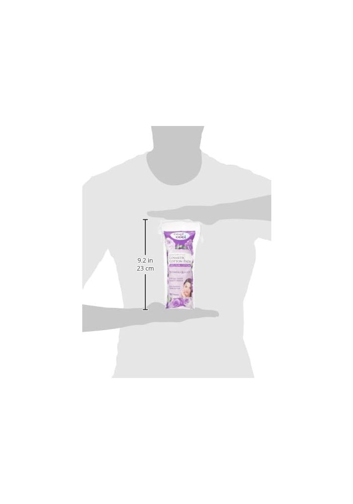 Cool & Cool Cosmetic Cotton Pads - 80 Pieces, 3-Pack - Image 3